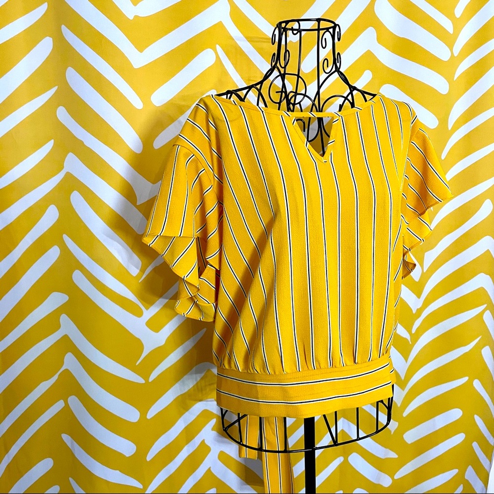 Yellow Back-Tie Crop Top